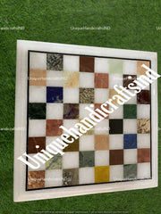 Christmas Gifts Personalized Chess Board- Custom Chess Board Game - Christmas Gift for Him - Chess Board with Multi Stone Arts,Birthday Gift Unique Handicrafts IND