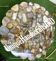 Marble Agate Table Top / Agate Table Top / Semi Precious Stone Table Top / Coffee Table Top / Coffee - Dinning Table Top Unique Handicrafts IND