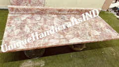 Pink Rose Quartz Kitchen & bar Countertop With Backsplash ,Pink Rose Quartz slab, Natural Quartz vanity Top, For Home Decor Custom made Slab Unique Handicrafts IND