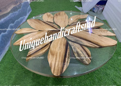 Epoxy Table Top, center Table Epoxy Resin River Table, Natural Wood Unique Handicrafts IND