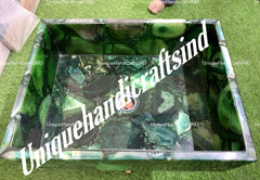 Beautiful Stone Vanity Countertop Sink Marble Green Agate Quartz Wash Basin Round Sink for Kitchen Bathroom Decor Unique Handicrafts IND