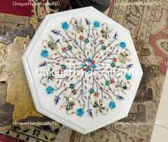 Marble Table Top Semi precious stones Inlay Art Work Handmade Home Decor And Gifts Unique Handicrafts IND
