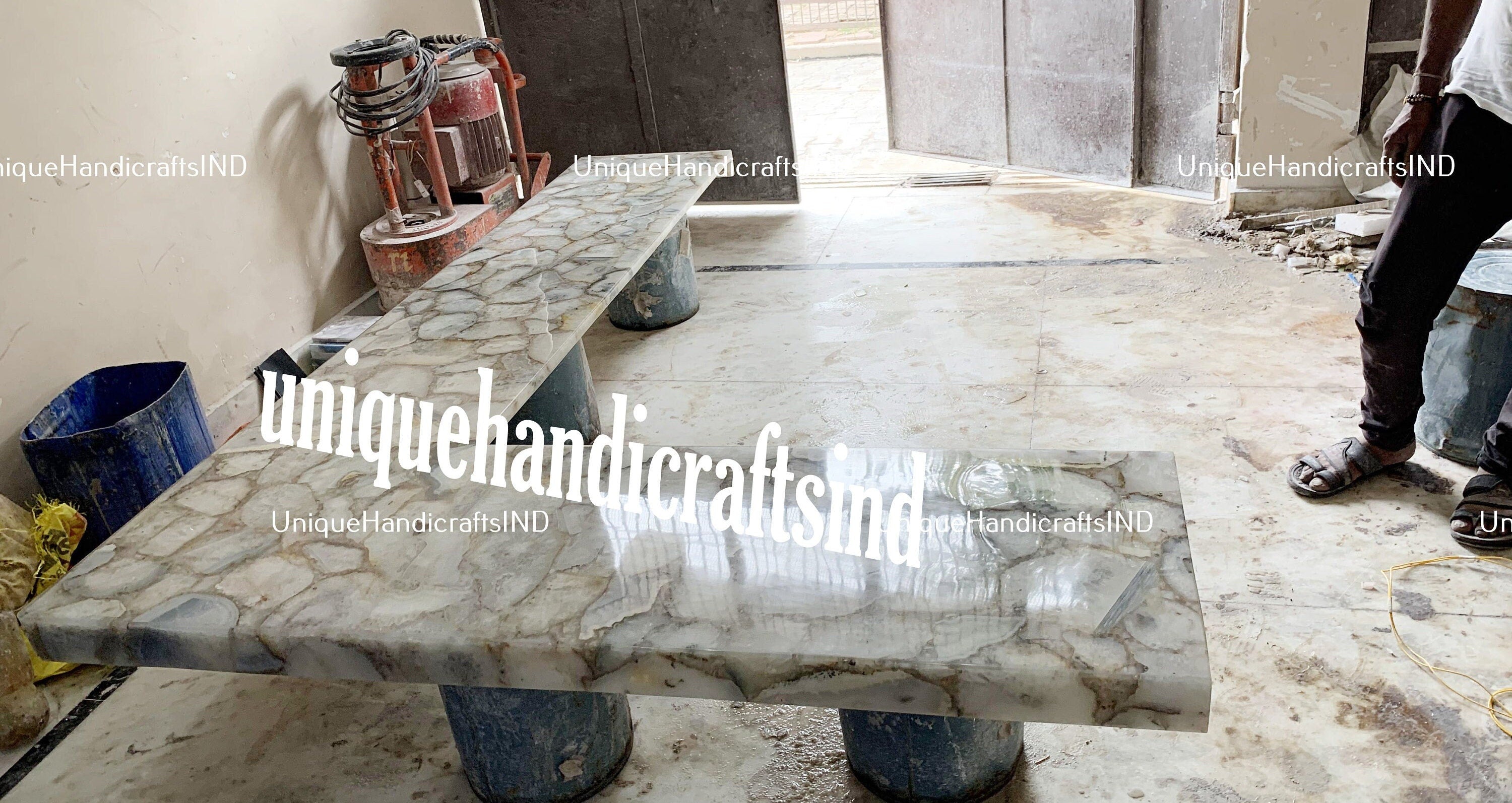 Custom Bar counter top L shape ,Stone Slab Counter/ L Shape Vanity Top Slab / Slab Kitchen Counter Slab Top/Dining top Bar & Kitchen Decor Unique Handicrafts IND
