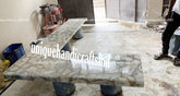 Custom Bar counter top L shape ,Stone Slab Counter/ L Shape Vanity Top Slab / Slab Kitchen Counter Slab Top/Dining top Bar & Kitchen Decor Unique Handicrafts IND