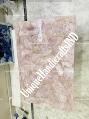 Rose Quartz Kitchen Slab Dining Table Top Office Desk Dine Hallway Furniture Countertop Confernce Meeting Housewarming Decors Unique Handicrafts IND