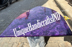 Purple Crystal Amethyst Coffee Table Boat Shape Natural Gemstone Arts Custom Made Luxury Gifts | Home Decor | Coffee Table Decor Unique Handicrafts IND