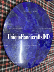 Custom Coffee, Dining, End, Side, Center table Tops Lapis Lazuli Semi Precious Stone Handmade Pietra Dura Work Home Furniture Unique Handicrafts IND
