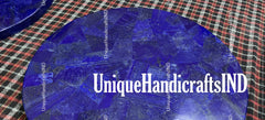 Custom Coffee, Dining, End, Side, Center table Tops Lapis Lazuli Semi Precious Stone Handmade Pietra Dura Work Home Furniture Unique Handicrafts IND