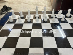 Gift For Him / Black Marble Chess Board Game Best Personalized Gift For Fathers day Unique Handicrafts IND