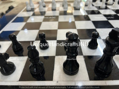 Gift For Him / Black Marble Chess Board Game Best Personalized Gift For Fathers day Unique Handicrafts IND