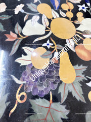 Buy Black Marble Table With Semi Precious Birds & Floral Pietradura Inlay Art Mid Century Modern Kitchen and dining Furniture Unique Handicrafts IND