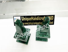 Home Decor Green Malachite Obelisk Set, Beautiful Malachite Crystal Tower, Healing Crystal Gift For Her, Gift For Loves One Unique Handicrafts IND