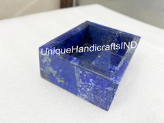 Bathroom Decor Marble Soap Dish in Lapis Lazuli Inlay Stone Arts Housewarming Gifts Unique Handicrafts IND