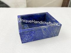 Bathroom Decor Marble Soap Dish in Lapis Lazuli Inlay Stone Arts Housewarming Gifts Unique Handicrafts IND