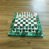 Christmas Gifts Buy Green Malachite Marble Chess Set With Chess pieces , Marble Handmade Malachite Chess Table Top For Home And Gifts Unique Handicrafts IND