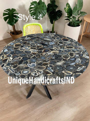 Stone coffee table, Semi Precious Stone Round/Square Center Table Top, Natural Quartz Table Top, Quartz Desk Table Top Home Décor Unique Handicrafts IND