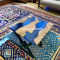 Square Epoxy Coffee Table / Epoxy Resin Coffee Table Handmade Work Unique Handicrafts IND