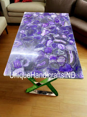 Center Table, Purple Agate Table, Bars & Kitchen Dining Table Slab, Agate Countertop, Coffee Table, Gift Item, Bathroom Vanity Top Furniture Unique Handicrafts IND