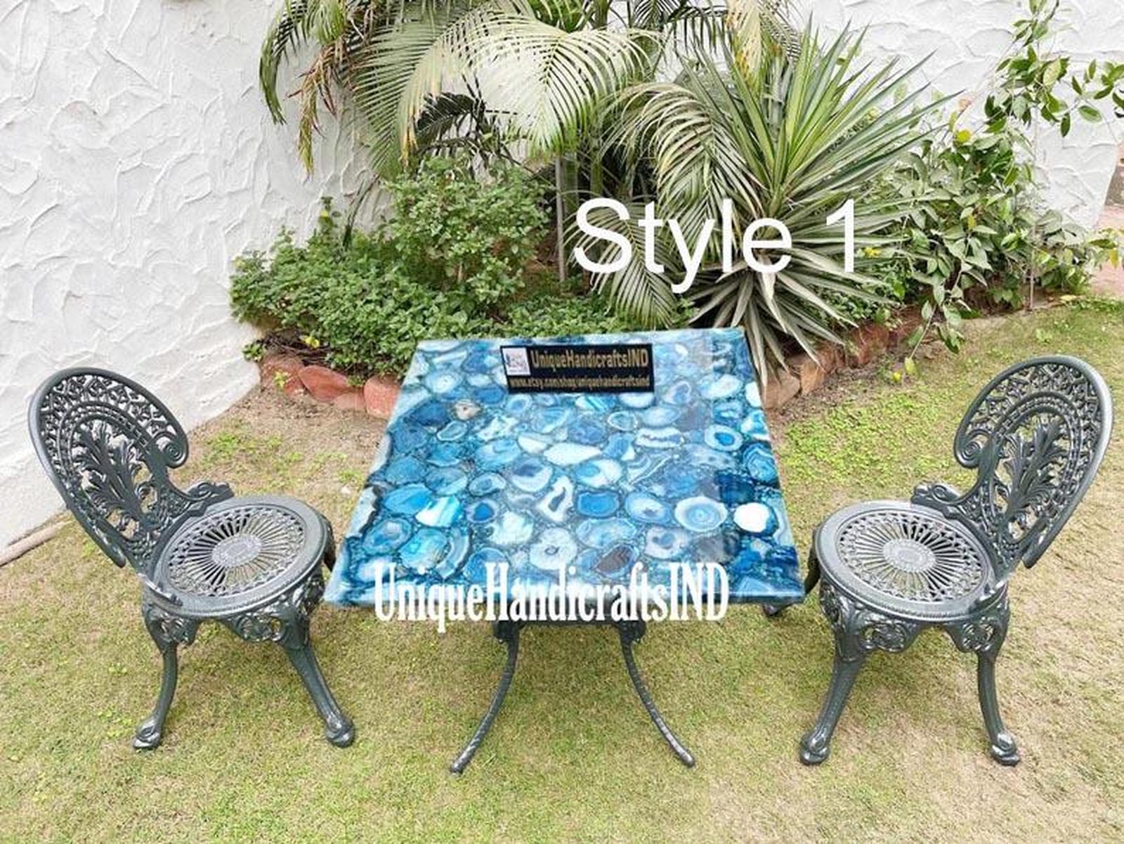 Stone coffee table, Semi Precious Stone Round/Square Center Table Top, Natural Quartz Table Top, Quartz Desk Table Top Home Décor Unique Handicrafts IND