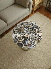 Entryway Furniture Agate Stone Coffee Table | Handmade Unique Agate Resin Table | Elegant Living Room Decor Unique Handicrafts IND