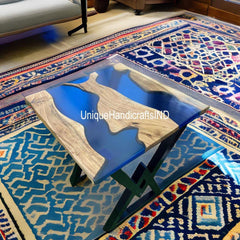 Square Epoxy Coffee Table / Epoxy Resin Coffee Table Handmade Work Unique Handicrafts IND