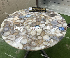Mix Agate Stone Table, Small End Table, Agate Stone Table, Coffee Table, Unique Home Decor Unique Handicrafts IND
