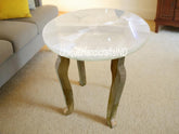 Selenite Table Top,Selenite Coffee Table Top,Selenite Round Dining Table Top,Selenite Counter Table Top,Home Decor Sun Rays Design Unique Handicrafts IND