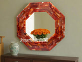 Wall Mirror With Onyx Stone Mosaic Arts / Modern Wall Mirror/ Luxury Large Mirror Handmade Bedroom & Living Room Decor / beach house decor Unique Handicrafts IND