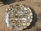 Marble Agate Table Top / Agate Table Top / Semi Precious Stone Table Top / Coffee Table Top / Coffee - Dinning Table Top Unique Handicrafts IND