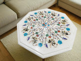 Marble Table Top Semi precious stones Inlay Art Work Handmade Home Decor And Gifts Unique Handicrafts IND