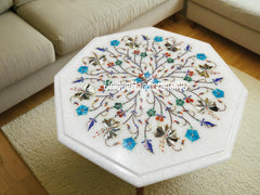 Marble Table Top Semi precious stones Inlay Art Work Handmade Home Decor And Gifts Unique Handicrafts IND