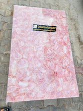 Pink Rose Quartz Agate Table Top, Stone Dining Table, Agate Console Table, Pink Agate Dining Table, Agate Dining Table, Quartz Countertops Unique Handicrafts IND