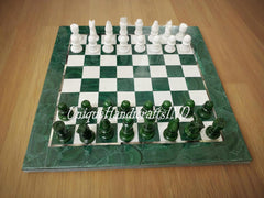 Christmas Gifts Chess set Handmade | Green Marble chess set | Best Selling Chess set | gifts for him| Fathers day gifts| Best Gifts her/him Unique Handicrafts IND