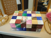 Luxury Marble Jewelry Box Multi Color Inlay Stone Mosaic Arts/Marble Inlay Trinket Box, Marble Inlay Home & Living Gift item/Marble Box Gift Unique Handicrafts IND
