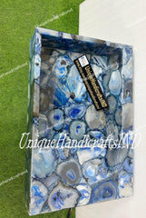 Buy Custom Blue Agate Gemstone Sink Hand-Carved Wall Mounted Sink and Luxury Washbasin for Elegant Bathroom Decor Unique Handicrafts IND