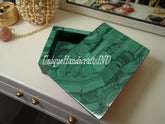 Jewelry Box, Malachite Green Stone Marble Jewelry Box, Marble Keepsake Box, Decorative Box , Accents, Made In India Handmade Gift For Her Unique Handicrafts IND