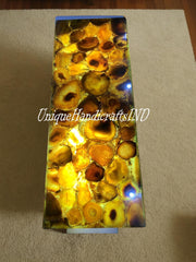 Gemstone Countertop Yellow Agate Table Top On Sale / Yellow Agate Console Table/Rectangle Table, Agate Countertop Natural Agate Table Unique Handicrafts IND