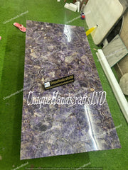 Amethyst Stone Table Top, Purple Stone Table, Amethyst Counter Top, Kitchen Countertops, Decor Mystical Stone Handmade Home Decor Unique Handicrafts IND