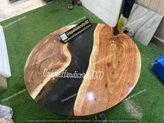 Black river epoxy table, Custom Handcrafted Epoxy table, Black Resin River Table, Walnut Epoxy Dining Table, Kitchen Table, Computer Desk Unique Handicrafts IND