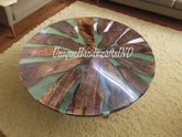 Round epoxy dining table, round epoxy table, Round Clear epoxy table, round epoxy coffee table, Round epoxy river table, Round Coffee table Unique Handicrafts IND