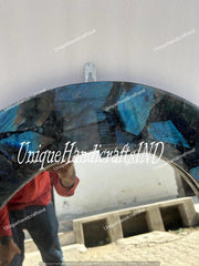 Antique Labradorite Round Wall Mirror | Wall Mirror | Mirror ( Customisable Size and Design) Unique Handicrafts IND