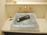 Buy Custom Quartz Sink, Sink Integrated Custom Quartz Countertop, Bathroom Sink, Bathroom Vanity Top, Quartz Vanity Top, Vessel sink Unique Handicrafts IND