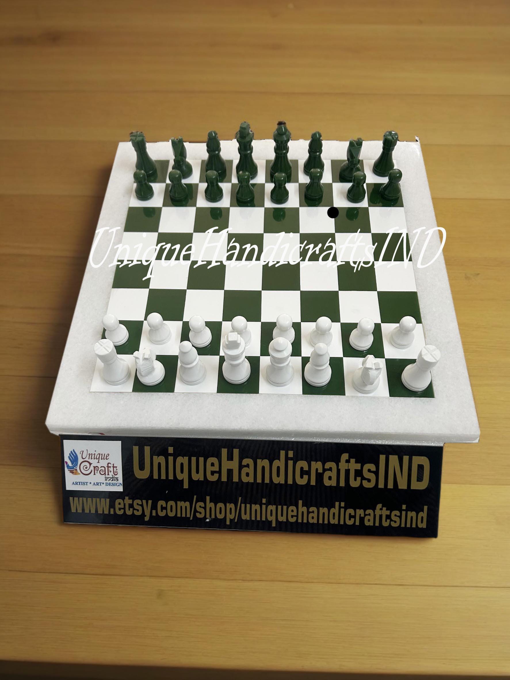 Christmas Gifts Buy Marble Chess set | Green Marble Large Chess set Handmade | Luxury Gifts, Gifts for him, Unique gifts for Housewarming Unique Handicrafts IND