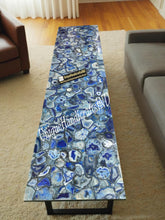Kitchen & Living Room Decor Blue Agate Table, Agate Accent Table, Agate Stone Dining Table, Console Table, Stone Table,Agate Countertop Slab Unique Handicrafts IND