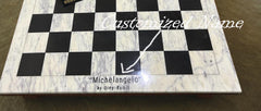 Customized Name Chess Board Games, Gift for Dad Holiday Housewarming Wedding Retirement Personalized Marble Chess , Perfect Gift Unique Handicrafts IND