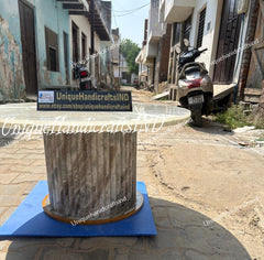 Natural Selenite Coffee Table Stone Sunburst Arts Luxury Gemstone Furniture Crystal Healing Countertop for Home and Office Decor Unique Handicrafts IND