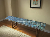 Labradorite Console Table Top Slab Handmade Agate Stone Kitchen Countertop Custom Handmade Living Room & Kitchen Decor Furniture Home Decor Unique Handicrafts IND