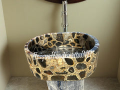 Natural Oval WashBasin | Agate Sink (Customisable) Unique Handicrafts IND