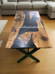 Epoxy Table, dining, sofa, center table top Live Edge Walnut Table ,Custom Order, Epoxy Resin River Table, Natural Wood Furniture Unique Handicrafts IND