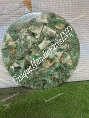 Elegant Amazonite Stone Coffee Table for Living Room – Natural Gemstone Décor Unique Handicrafts IND